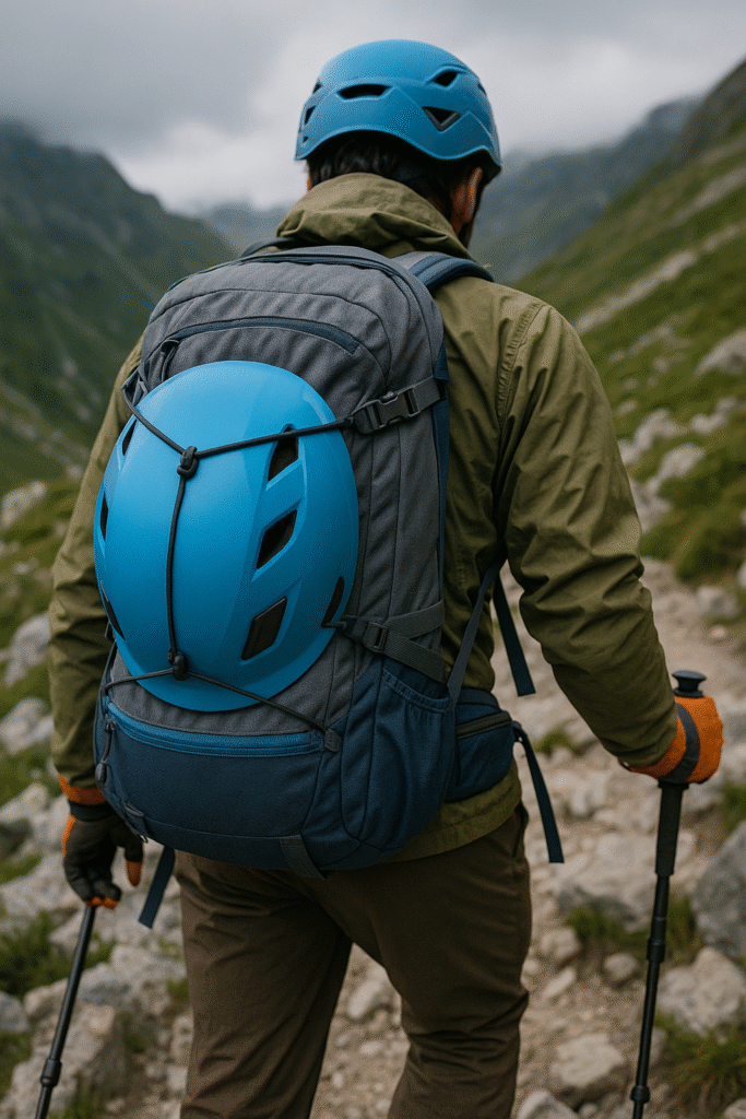 登山 ヘルメット ザック 取り付け07