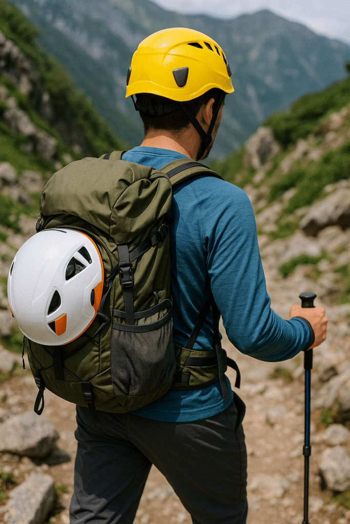登山 ヘルメット ザック 取り付け06